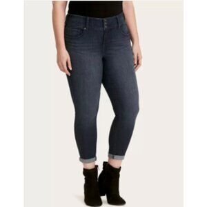 Premium Stretch Cropped Jeggings Dark Wash 20